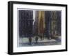 Wall Street Blizzard, New York City-Patti Mollica-Framed Giclee Print