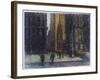 Wall Street Blizzard, New York City-Patti Mollica-Framed Giclee Print