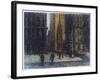 Wall Street Blizzard, New York City-Patti Mollica-Framed Giclee Print
