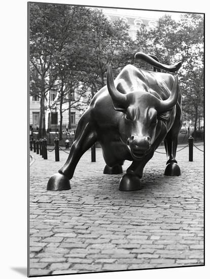 Wall Street Bull Sculpture-Chris Bliss-Mounted Premium Photographic Print