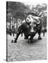 Wall Street Bull Sculpture-Chris Bliss-Stretched Canvas