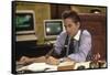 Wall street by Oliver Stone with Michael Douglas, 1987 (photo)-null-Framed Stretched Canvas