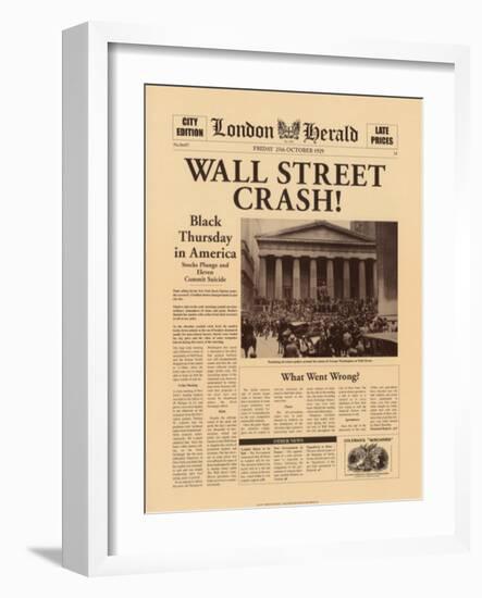 Wall Street Crash!-The Vintage Collection-Framed Art Print