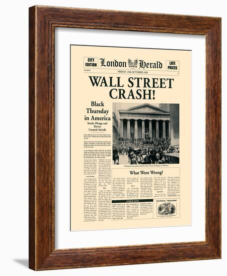 Wall Street Crash!-The Vintage Collection-Framed Art Print