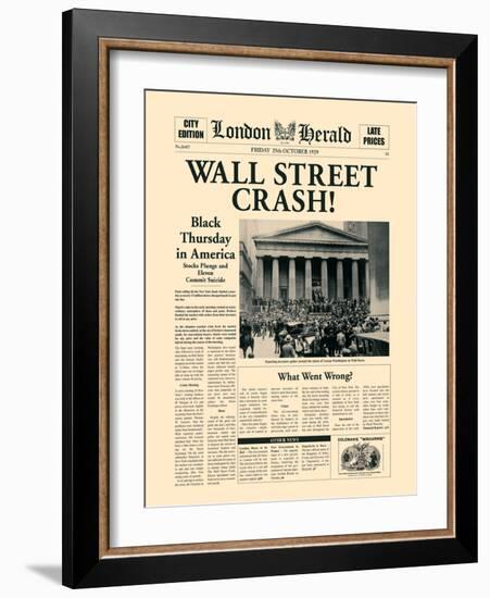 Wall Street Crash!-The Vintage Collection-Framed Art Print