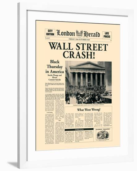 Wall Street Crash!-The Vintage Collection-Framed Art Print