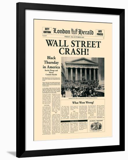 Wall Street Crash!-The Vintage Collection-Framed Art Print