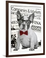 Wall street dog-Anne Storno-Framed Giclee Print