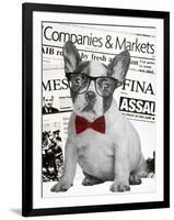 Wall street dog-Anne Storno-Framed Giclee Print