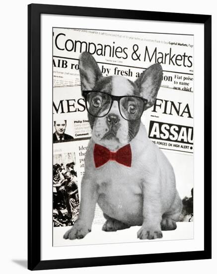 Wall street dog-Anne Storno-Framed Giclee Print