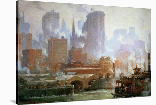 Wall Street Ferry Ship-Colin Campbell Cooper-Stretched Canvas