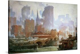 Wall Street Ferry Ship-Colin Campbell Cooper-Stretched Canvas