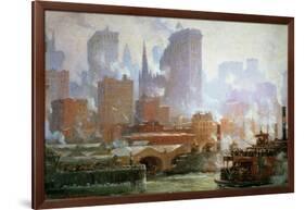 Wall Street Ferry Ship-Colin Campbell Cooper-Framed Giclee Print