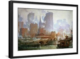 Wall Street Ferry Ship-Colin Campbell Cooper-Framed Giclee Print