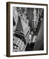 Wall Street, from the Roof of Irving Trust Co. Building, Manhattan-Berenice Abbott-Framed Giclee Print
