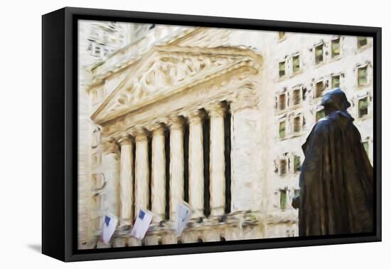 Wall Street - In the Style of Oil Painting-Philippe Hugonnard-Framed Stretched Canvas