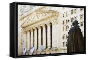 Wall Street - In the Style of Oil Painting-Philippe Hugonnard-Framed Stretched Canvas