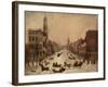 Wall Street in Winter-Peter Maverick-Framed Giclee Print