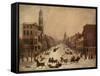 Wall Street in Winter-Peter Maverick-Framed Stretched Canvas