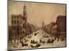 Wall Street in Winter-Peter Maverick-Mounted Giclee Print