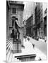 Wall Street Is Virtually Deserted in Front of the US Sub-Treasury Building-null-Mounted Photo