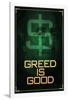 Wall Street Movie Greed is Good Poster Print-null-Framed Poster