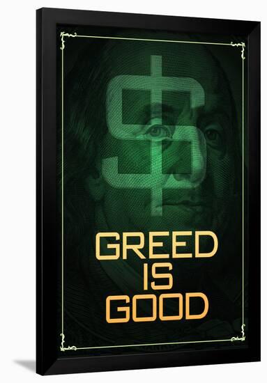Wall Street Movie Greed is Good Poster Print-null-Framed Poster