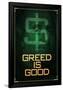 Wall Street Movie Greed is Good Poster Print-null-Framed Poster