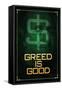 Wall Street Movie Greed is Good-null-Framed Stretched Canvas