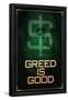 Wall Street Movie Greed is Good-null-Framed Poster