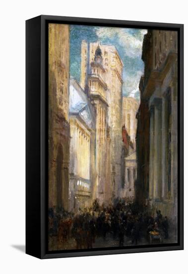 Wall Street, New York, C.1905-Colin Campbell Cooper-Framed Stretched Canvas
