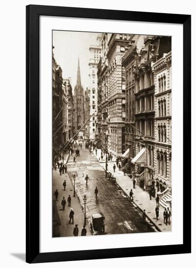 Wall Street, New York City, 1898-null-Framed Premium Giclee Print