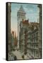 Wall Street, New York City. Postcard Sent in 1913-American Photographer-Framed Stretched Canvas