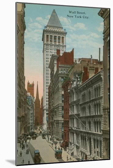Wall Street, New York City. Postcard Sent in 1913-American Photographer-Mounted Giclee Print