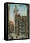 Wall Street, New York City. Postcard Sent in 1913-American Photographer-Framed Stretched Canvas