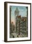 Wall Street, New York City. Postcard Sent in 1913-American Photographer-Framed Premium Giclee Print