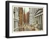 Wall Street, New York City-null-Framed Art Print