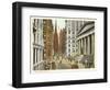 Wall Street, New York City-null-Framed Art Print