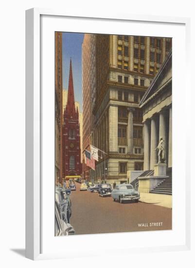 Wall Street, New York City-null-Framed Art Print