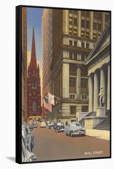 Wall Street, New York City-null-Framed Stretched Canvas