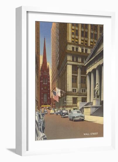 Wall Street, New York City-null-Framed Art Print