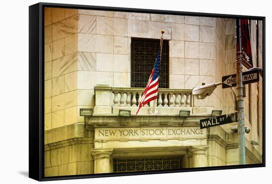 Wall Street - New York stock exchange - Manhattan - NYC - United States-Philippe Hugonnard-Framed Stretched Canvas