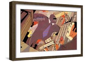Wall Street Rampage-A Richard Allen-Framed Giclee Print