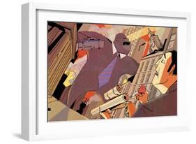 Wall Street Rampage-A Richard Allen-Framed Giclee Print