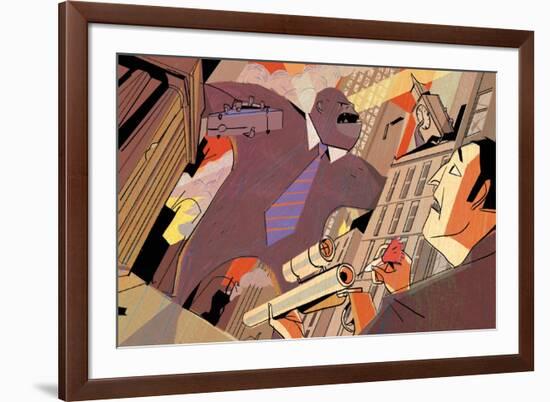 Wall Street Rampage-A Richard Allen-Framed Giclee Print