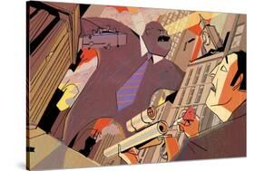 Wall Street Rampage-A Richard Allen-Stretched Canvas