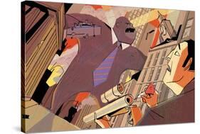 Wall Street Rampage-A Richard Allen-Stretched Canvas
