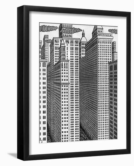 Wall Street (Schilling)-F Schilling-Framed Art Print