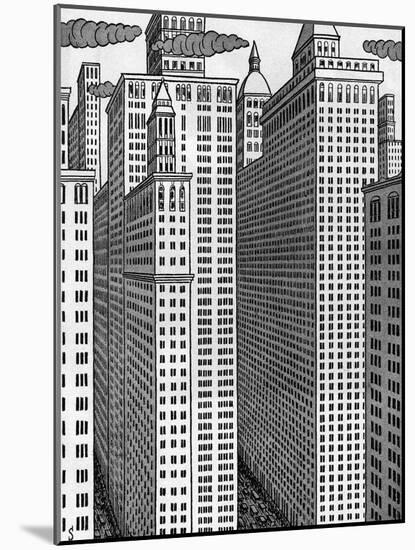 Wall Street (Schilling)-F Schilling-Mounted Art Print