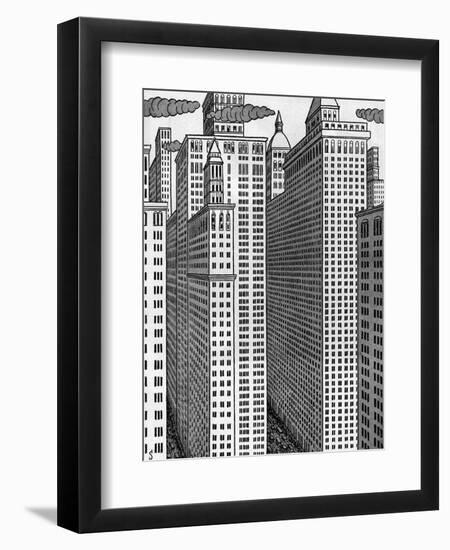 Wall Street (Schilling)-F Schilling-Framed Art Print